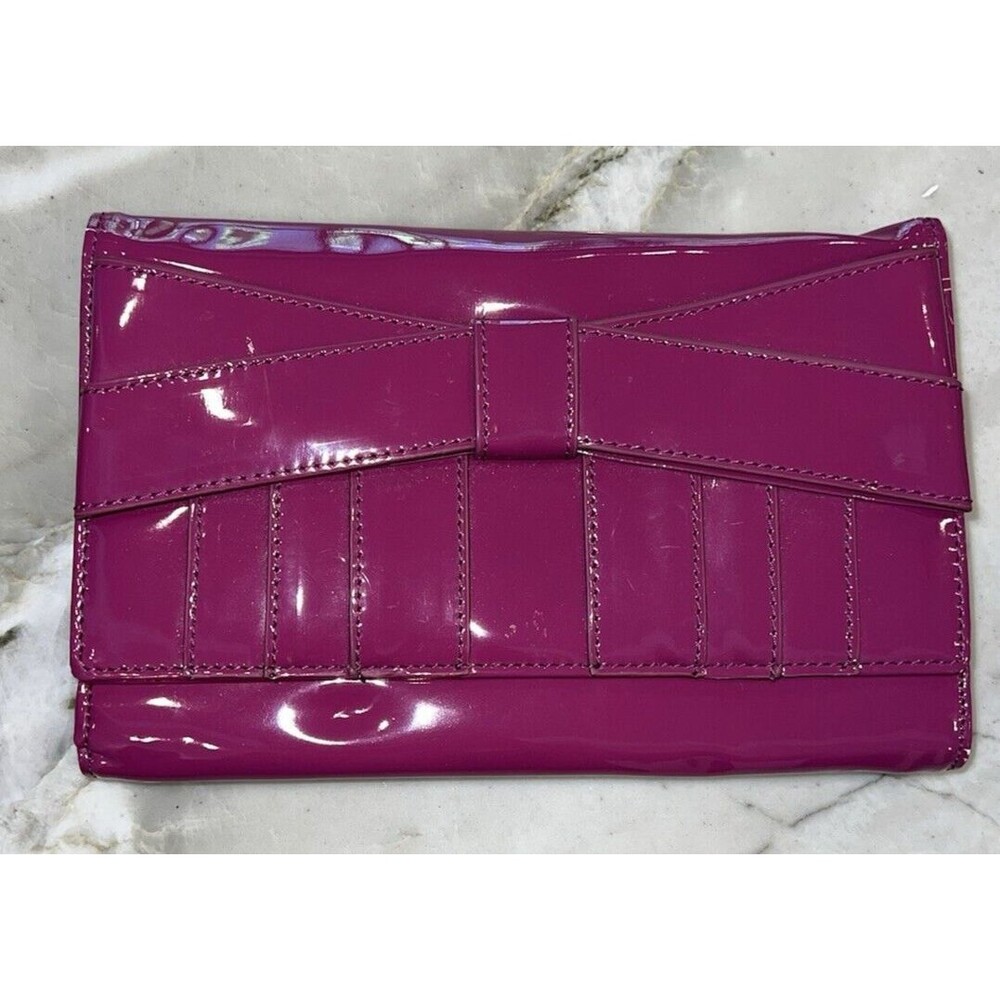 ZAC Zac Posen Women's Patent Leather Bow Passport Wallet